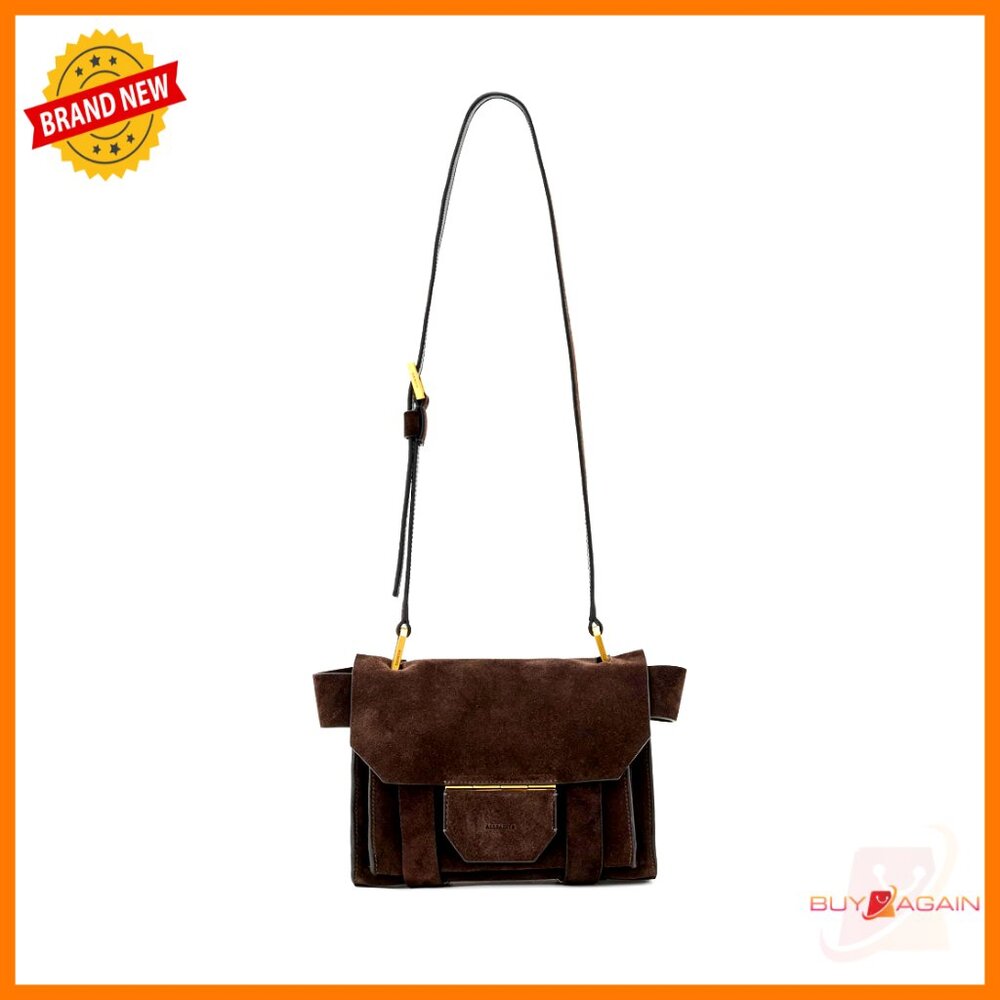 Mini Suede Crossbody Satchel With Magnetic Closure - 5l Capacity
